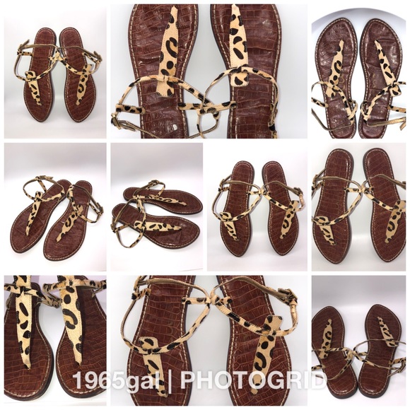 Sold!Sam Edelman Gigi Leopard-Print Calf Hair Sand - Picture 6 of 14